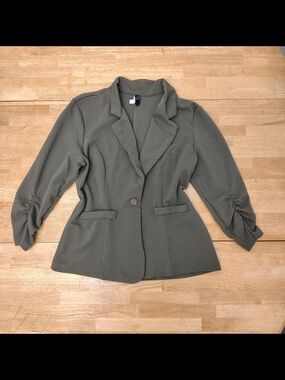 Olive Green Women's Blazer Jacket